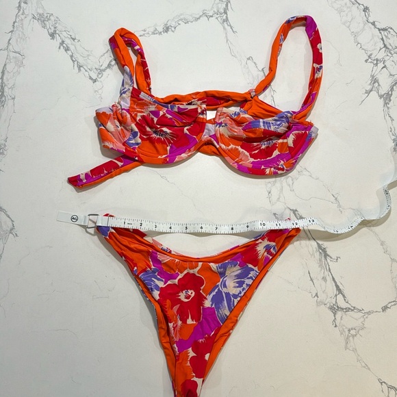 L Space Swim Camellia Underwire Bikini Top In Super Bloom And Bottom Medium Lspace Poshmark